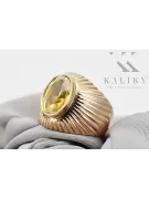 Žlutý Perydot Original Vintage 14k vinobraní kroužek vinobraní Vrc127r